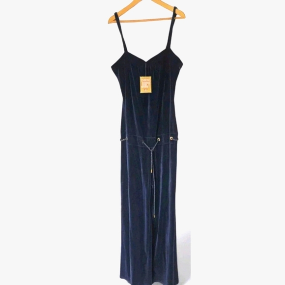 Juicy Couture Pants - Juicy Couture Velour Jumpsuit Women's XL Blue Wide Leg 90s Y2K  NWT